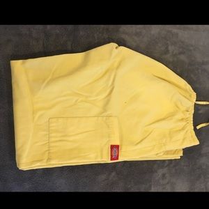 Yellow dickies scrub pants